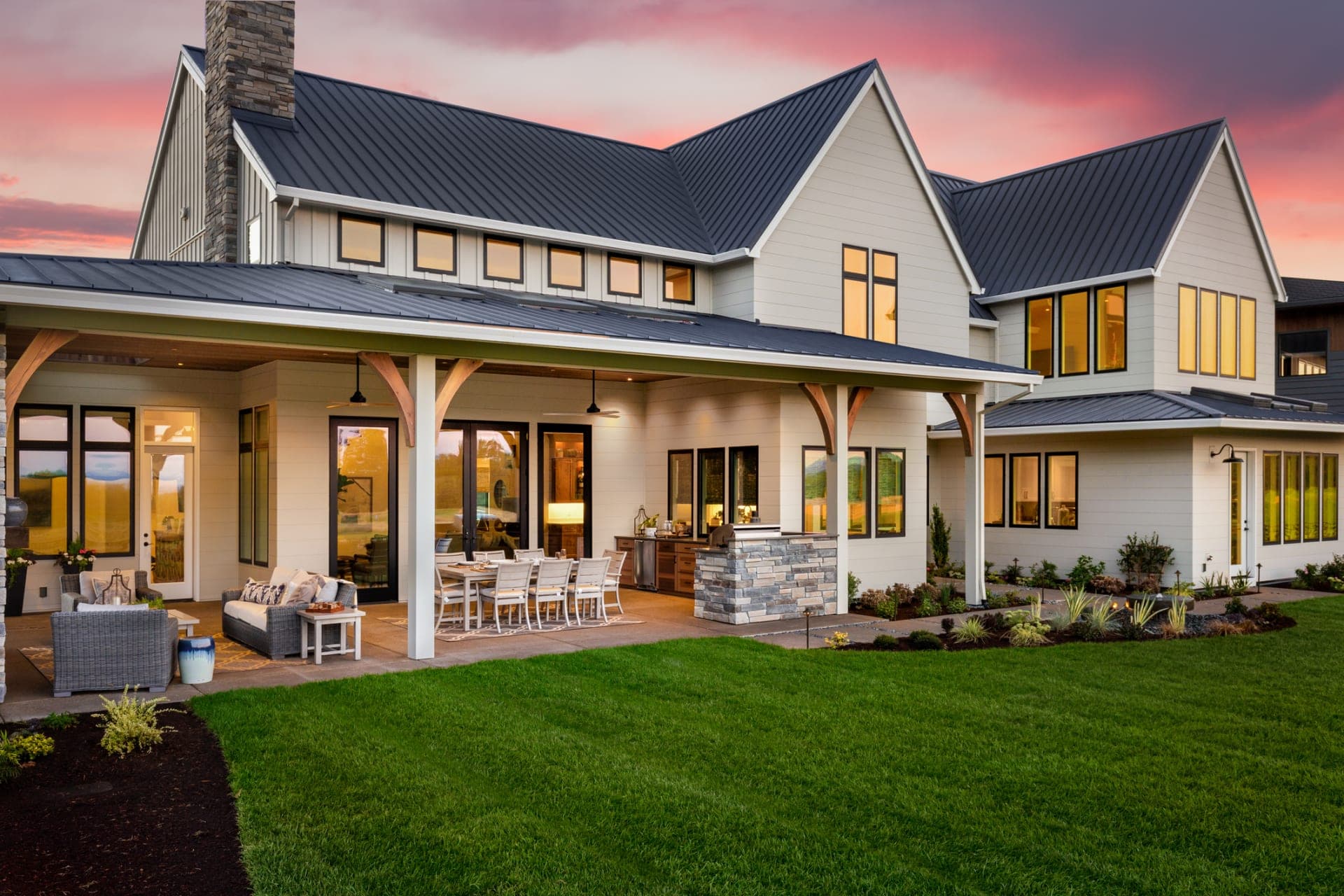 Back patio doors and windows installed by NexVue Exteriors Denver